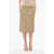 Maison Margiela Mm1 Cotton-Blend Midi Skirt With Darts Beige