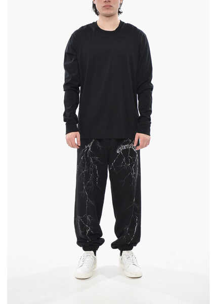 Tricouri Givenchy Cotton Crewneck T-Shirt With Embroidered Logo Black Barbati (BM 19752929) 4