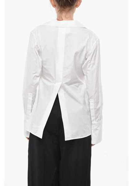 Camasi casual Givenchy Poplin Shirt With Wrap Design White Femei (BM 19753019) 2