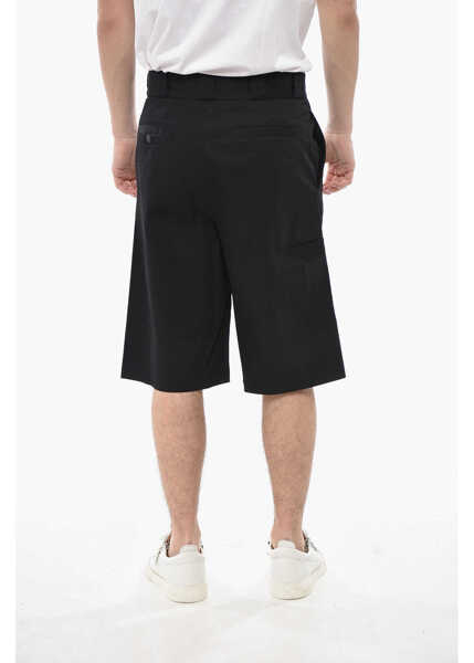 Pantaloni scurti Givenchy Stretch Cotton Chino Shorts With Concealed Closure Black Barbati (BM 19753022) 2