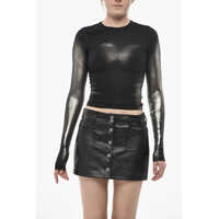 Tricouri Top T-Ilon Metallic Effect Femei