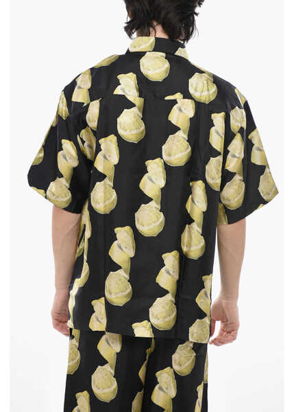 Camasi casual Givenchy Silk Lemon Shirt With Pocket Black Barbati (BM 19753034) 2