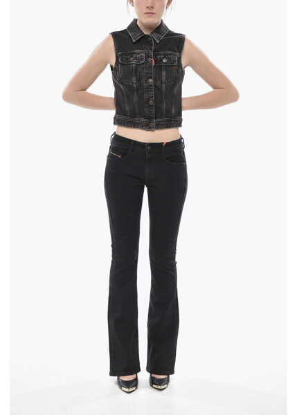 Blugi skinny Diesel 1969 Boot Cut High-Waist Jeans D-Ebbey 24Cm L32 Black Femei (BM 19753040) 4