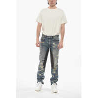 Blugi pentru Barbati pagina 11 - Blugi drepti Givenchy Distressed Regular Fit Jeans With Patches 20Cm Light Blue Barbati (BM 19753043) - B-mall.ro