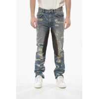 Blugi drepti Distressed Regular Fit Jeans With Patches 20Cm Barbati