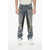 Givenchy Distressed Regular Fit Jeans With Patches 20Cm Light Blue