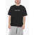 Palm Angels Slim-Fit Crewneck T-Shirt In Solid Color With Contrast Logo Black