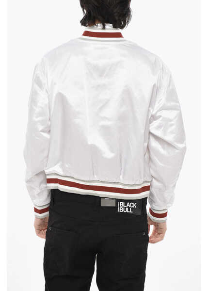 Bomber jacket Givenchy Satin Nylon Bomber-Fit Anorak White Barbati (BM 19753064) 2