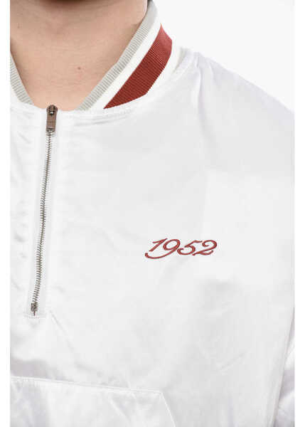 Bomber jacket Givenchy Satin Nylon Bomber-Fit Anorak White Barbati (BM 19753064) 3