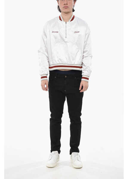 Bomber jacket Givenchy Satin Nylon Bomber-Fit Anorak White Barbati (BM 19753064) 4