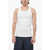 Givenchy Ribbed Stretch Cotton Tank Top White