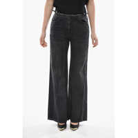 Blugi drepti Wide Leg Jeans With Raw Hem Detail And 30Cm Belt Femei