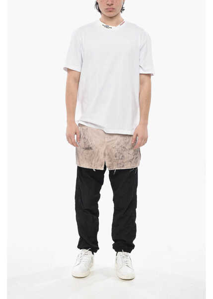 Tricouri DSQUARED2 Crewneck T-Shirt Regular Fit Solid-Color With Embroidered Lo White Barbati (BM 19753076) 4