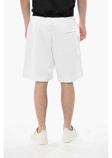 Pantaloni scurti Givenchy Cotton Shorts With Lurex Logo White Barbati (BM 19753079) 2