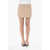 Givenchy Suede Wrap Skirt With Logo Buttons Beige