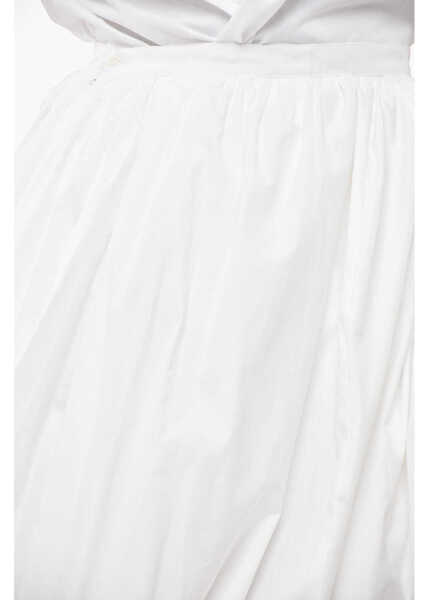 Fuste lungi Marni Cotton Midi Skirt Lily With Balloon Design White Femei (BM 19753106) 3