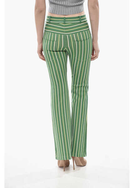 Pantaloni casual Marni 5-Pocket Striped Stretch Trousers Vertical Green Femei (BM 19753214) 2