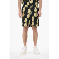 Pantaloni scurti Silk Shorts Lemon With Elasticated Waist Barbati