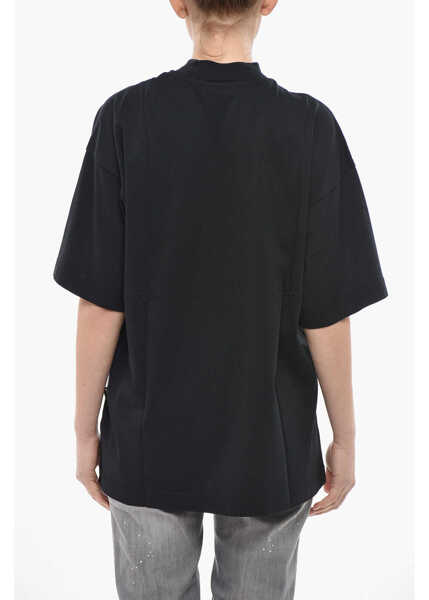 Tricouri Palm Angels Loose Fit T-Shirt Solarized With Front Print Black Femei (BM 19753223) 2