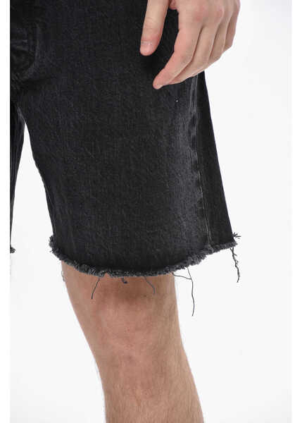 Pantaloni scurti Givenchy Denim Shorts With Raw Hem Black Barbati (BM 19753226) 3