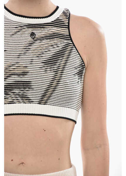 Pantaloni casual Palm Angels Cotton-Blend Carrot-Fit Cargo Pants Beige Femei (BM 19753244) 3