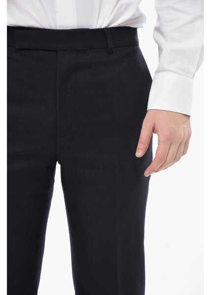 Pantaloni eleganti Givenchy Virgin Wool 4-Pocket Trousers With Hidden Closure Blue Barbati (BM 19753247) 3
