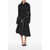 Maison Margiela Mm1 Double-Fabric Midi Shirt Dress Black