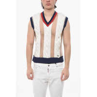 Pulovere casual Sleeveless Knit With Mesh Details Barbati