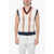 DSQUARED2 Sleeveless Knit With Mesh Details Beige