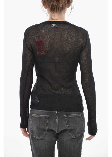 Cardigane Diesel Semi-Transparent Cardigan M-Arina With V-Neck Black Femei (BM 19753262) 2