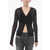 Diesel Semi-Transparent Cardigan M-Arina With V-Neck Black