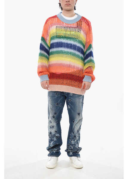 Pulovere casual DSQUARED2 Multicolour Openwork Crewneck Multicolor Barbati (BM 19753274) 4