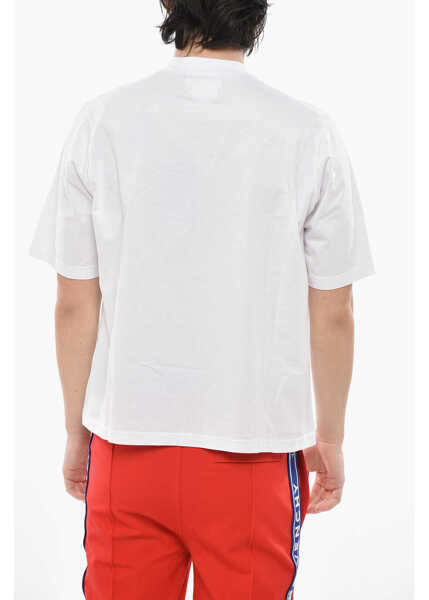 Tricouri DSQUARED2 Cotton Crew-Neck T-Shirt With Logo Print White Barbati (BM 19753277) 2