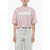 Marni Printed Cotton Crop T-Shirt With Printed Logo Pink