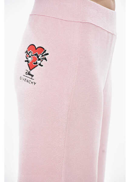 Pantaloni casual Givenchy Disney X Givenchy Knit Palazzo Trousers With Embroidery Pink Femei (BM 19753298) 3