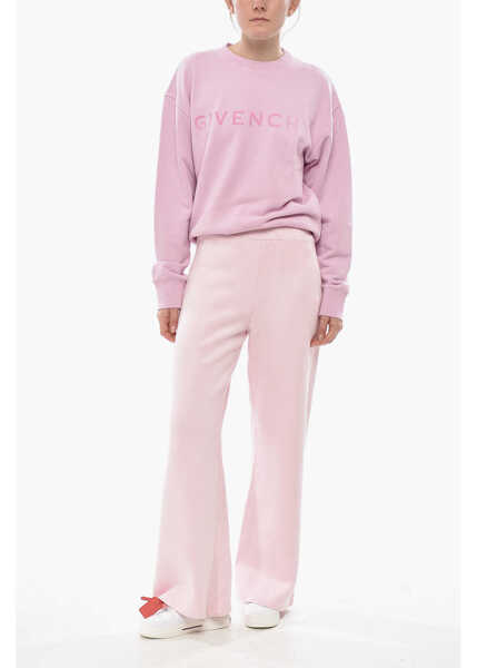 Pantaloni casual Givenchy Disney X Givenchy Knit Palazzo Trousers With Embroidery Pink Femei (BM 19753298) 4