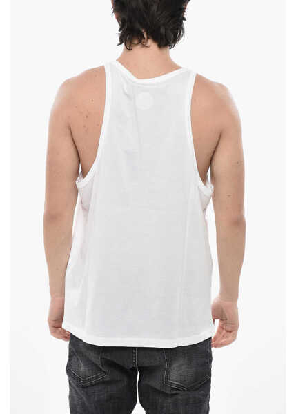 Tricouri DSQUARED2 Icon Cotton Crew-Neck Tank Top White Barbati (BM 19753301) 2