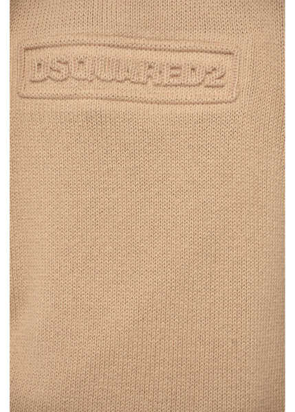 Pulovere casual DSQUARED2 Lightweight Cotton Crewneck With Raised Logo Beige Barbati (BM 19753307) 3