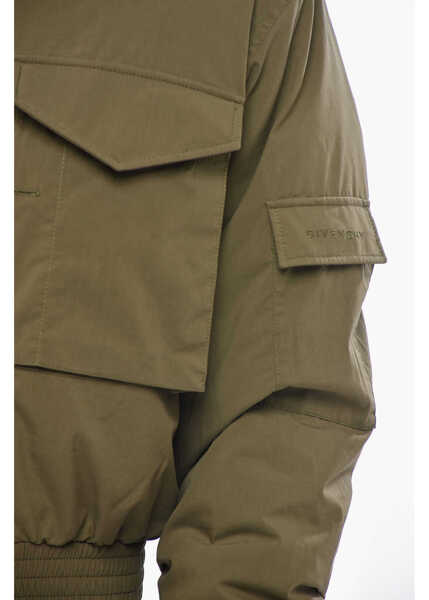 Bomber jacket Givenchy Cotton-Blend Bomber With Utility Pockets Military Green Barbati (BM 19753310) 3