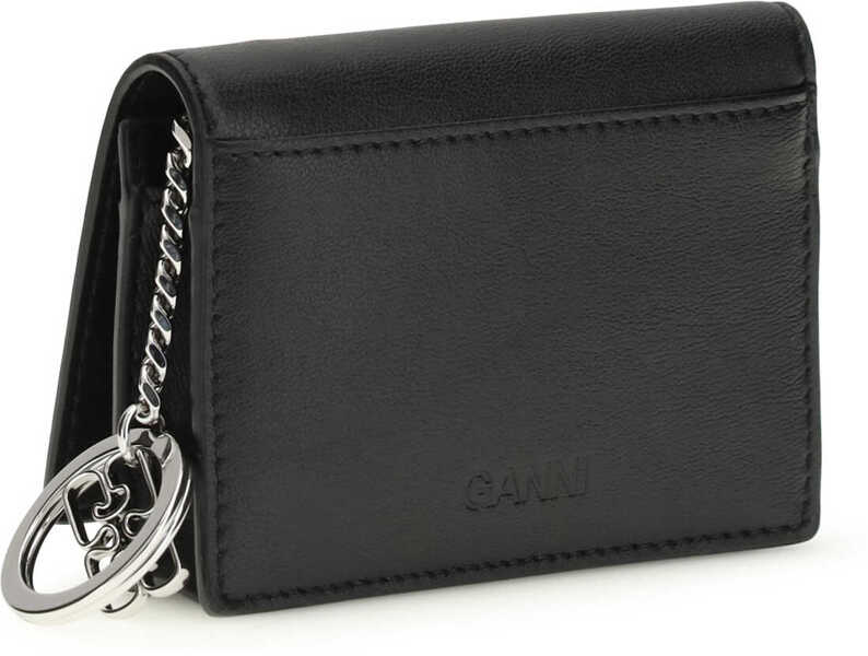 Portofele Ganni Poodle print Card Holder BLACK Femei (BM 19753406) 2