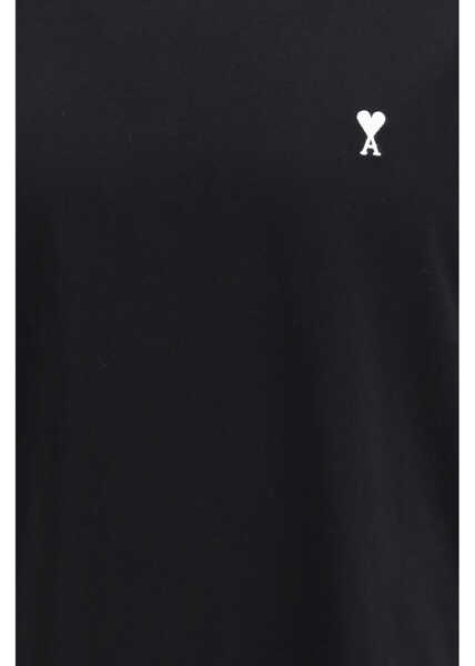 Tricouri AMI Paris Logo T-Shirt NOIR/BLANC CREME Barbati (BM 19753415) 3