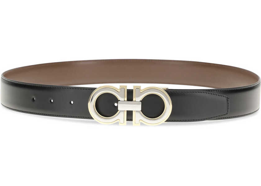 Curele Ferragamo Reversible and adjustable Gancini Belt NERO Barbati (BM 19753448) 2