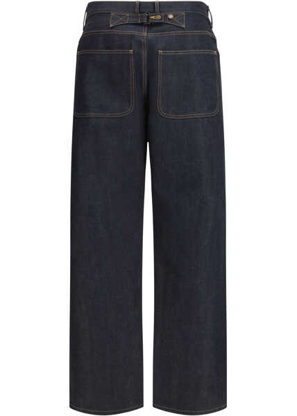 Pantaloni casual Thom Browne Japanese selvedge denim five-pocket Trousers NAVY Barbati (BM 19753460) 2