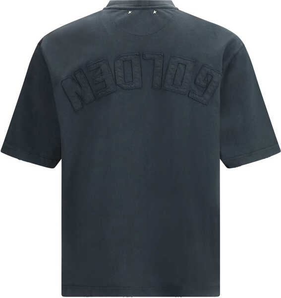 Tricouri Golden Goose T-shirt with an embossed reverse Golden logo WASHED BLACK Barbati (BM 19753472) 2