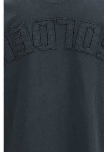 Tricouri Golden Goose T-shirt with an embossed reverse Golden logo WASHED BLACK Barbati (BM 19753472) 3