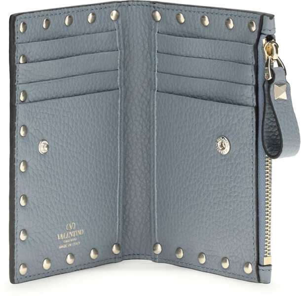 Portofele Valentino Garavani Leather Card holder STONE GREY Femei (BM 19753499) 3