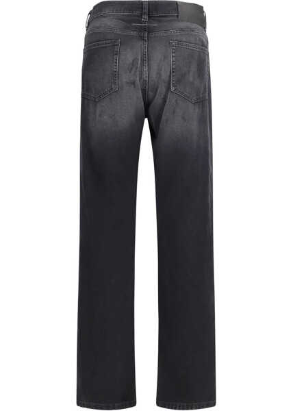 Blugi MM6 Maison Margiela Straight-leg cotton Jeans BLACK Barbati (BM 19753511) 2