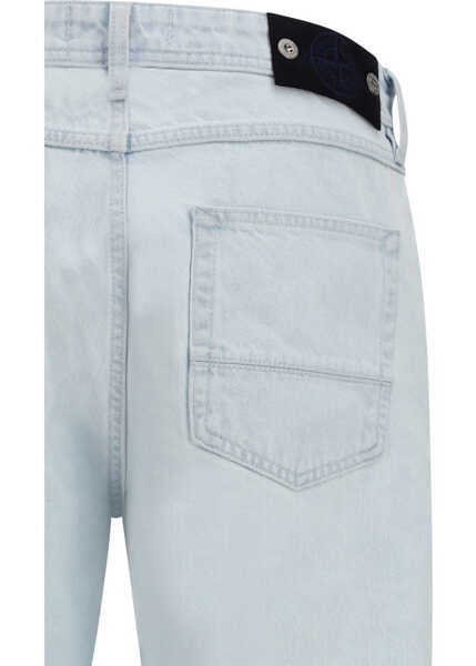 Blugi Stone Island Cotton denim Jeans BLUE EXTRA BLEACH Barbati (BM 19753547) 3