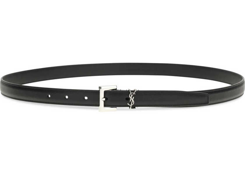 Curele Saint Laurent Cassandre slim Belt BLACK Femei (BM 19753556) 2