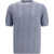 Brunello Cucinelli Short-sleeve knitted Top CARTA ZUCCHERO+GRIGIO MEDIO